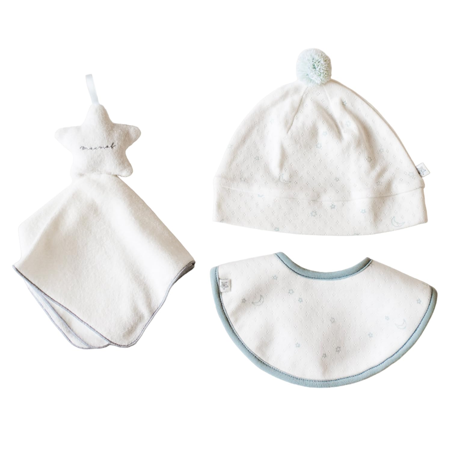 Amazon.co.jp: [モクモフ] mocmof ベビーキャップ スタイ ハンカチ 3点